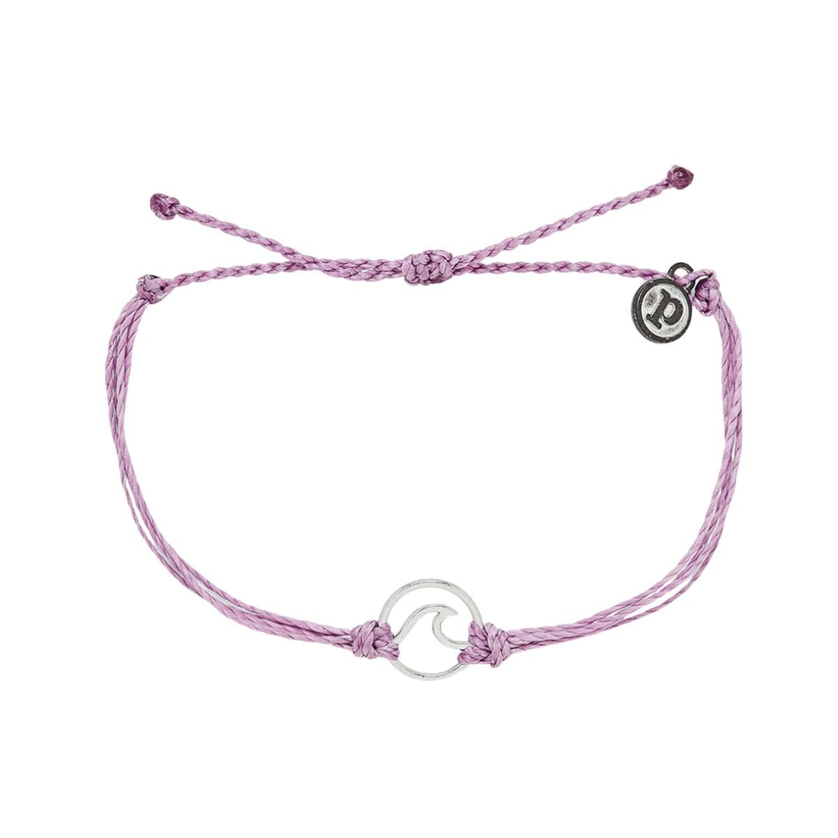 Seashell charm bracelet stretchy *** lavender