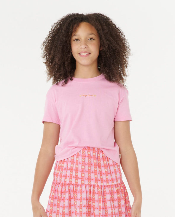 Girl's Sunset Skies Crop Tee