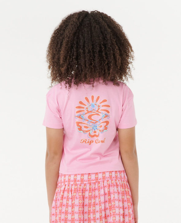 Girl's Sunset Skies Crop Tee