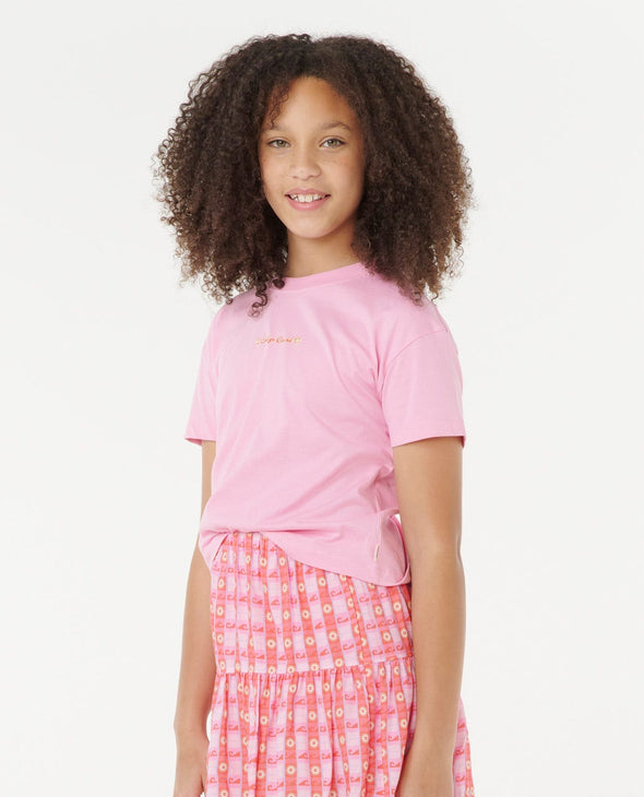 Girl's Sunset Skies Crop Tee