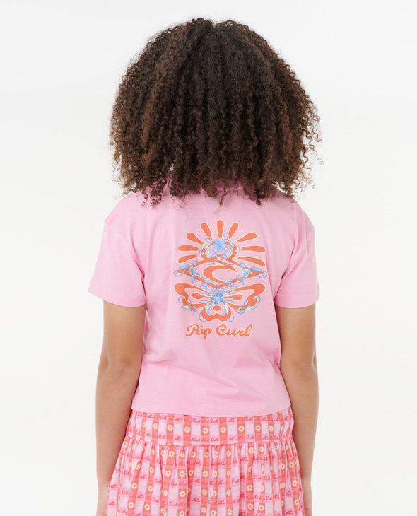Girl's Sunset Skies Crop Tee