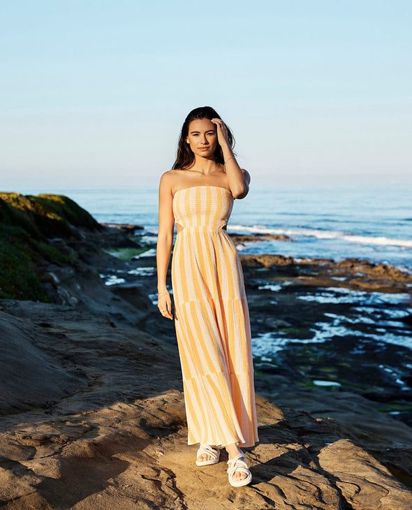 Premium Surf Stripe Maxi Dress