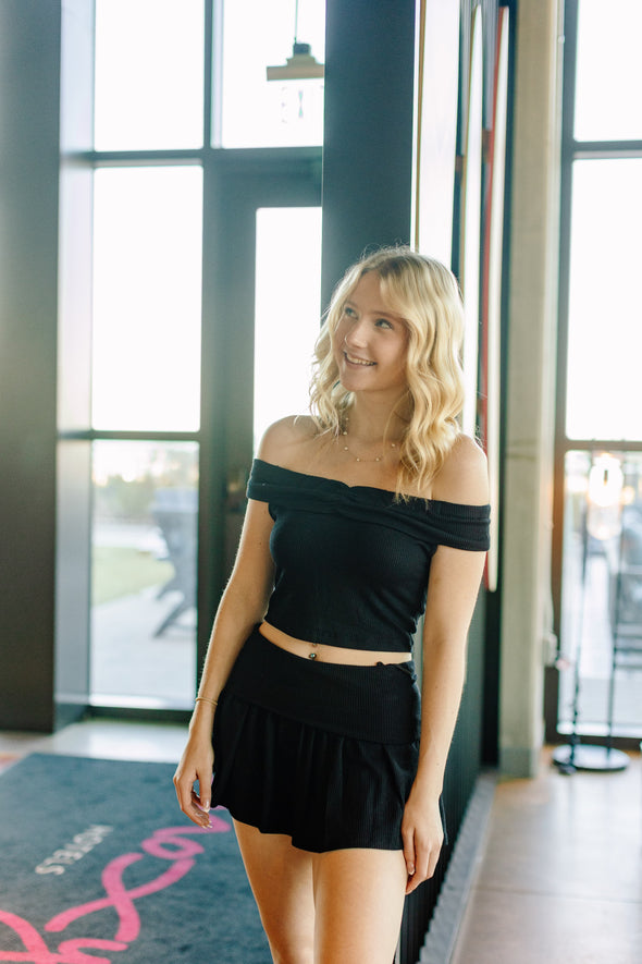 Ava Ribbed Skort