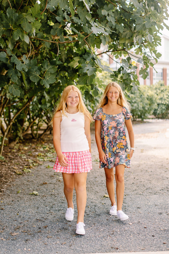 Girl's Sunset Check Skort