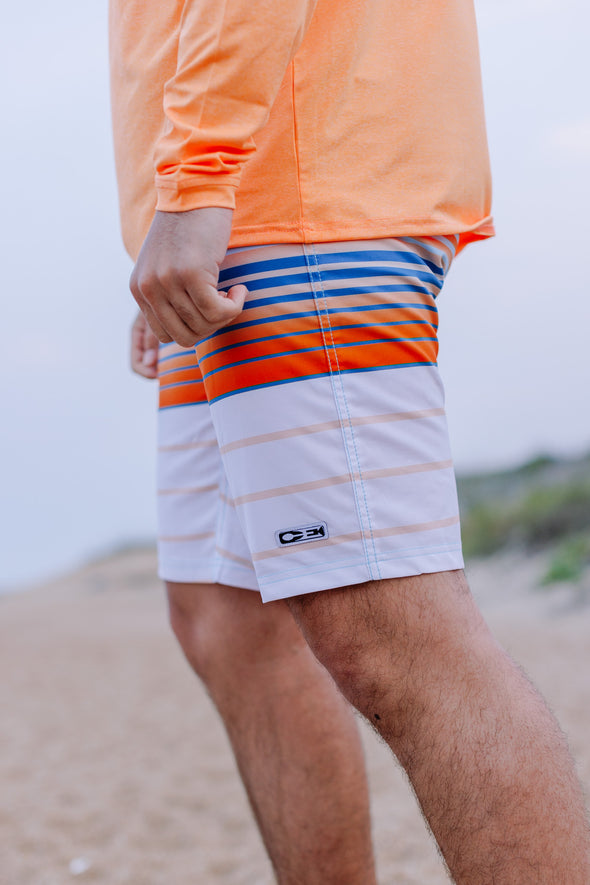 North End Stripe Boardshort Blue