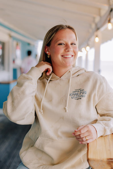 The Coastal Edge Steel Pier Classic 2023 Hooded Sweatshirt  Wool Cloud Wash