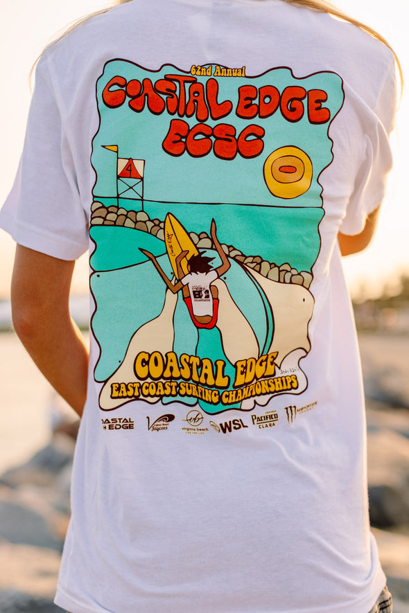 Coastal Edge East Coast Surfing Championship 2024 Featuring Artist Andy Davis Short Sleeve T-Shirt