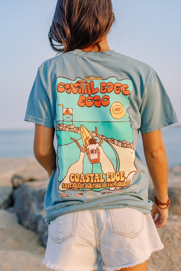 Coastal Edge East Coast Surfing Championship 2024 Featuring Artist Andy Davis Short Sleeve T-Shirt