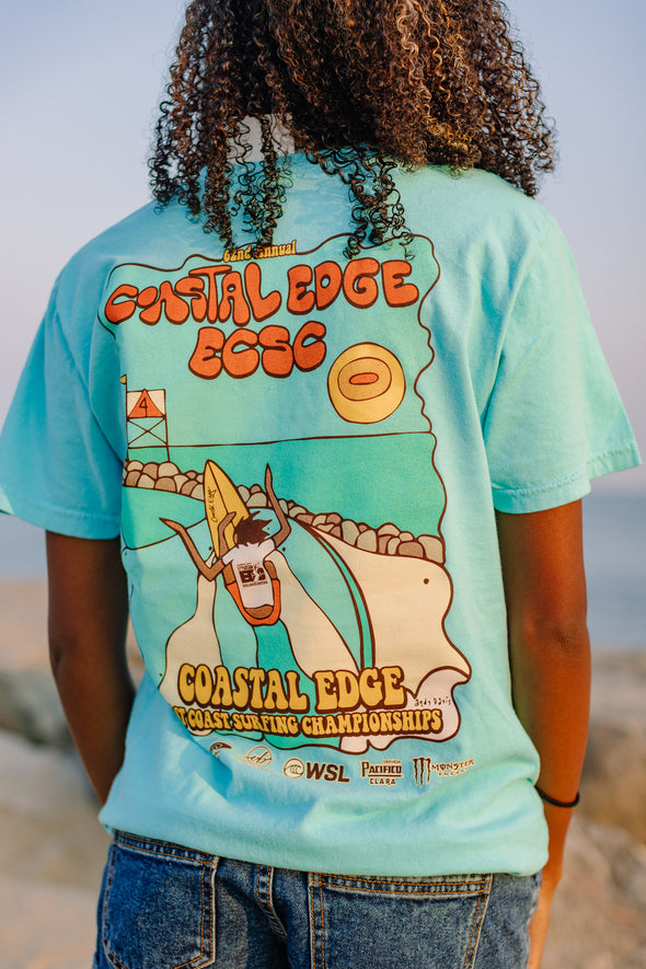 Coastal Edge East Coast Surfing Championship 2024 Featuring Artist Andy Davis Short Sleeve T-Shirt