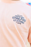 The Coastal Edge Steel Pier Classic 2023 Short Sleeve T-shirt Cherry Blossom Mineral Wash