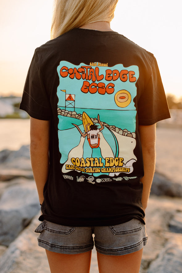 Coastal Edge East Coast Surfing Championship 2024 Featuring Artist Andy Davis Short Sleeve T-Shirt