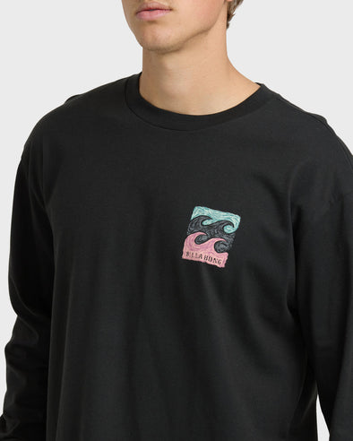Crayon Wave Regular Long Sleeve T-Shirt