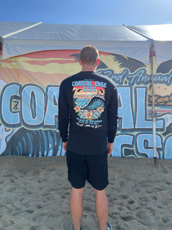 Coastal Edge East Coast Surfing Championship 2025 Long Sleeve Tee Featuring Artist Aaron Fulcher