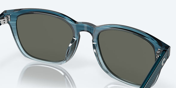 Sullivan - Shiny Deep Teal Fade/Gray Silver Mirror Polarized Glass