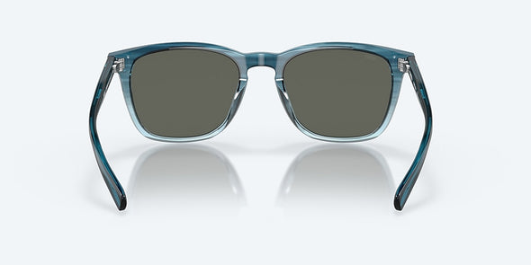 Sullivan - Shiny Deep Teal Fade/Gray Silver Mirror Polarized Glass