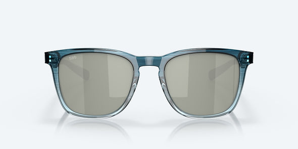 Sullivan - Shiny Deep Teal Fade/Gray Silver Mirror Polarized Glass