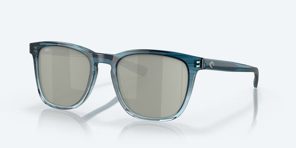 Sullivan - Shiny Deep Teal Fade/Gray Silver Mirror Polarized Glass