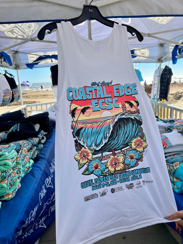 Coastal Edge East Coast Surfing Championship 2025 Men's Tank Featuring Artist Aaron Fulcher