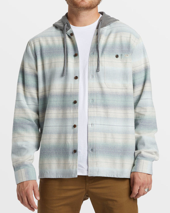 Baja Hooded Long Sleeve Flannel Shirt