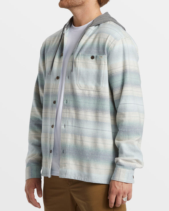 Baja Hooded Long Sleeve Flannel Shirt