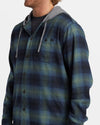 Baja Hooded Long Sleeve Flannel Shirt