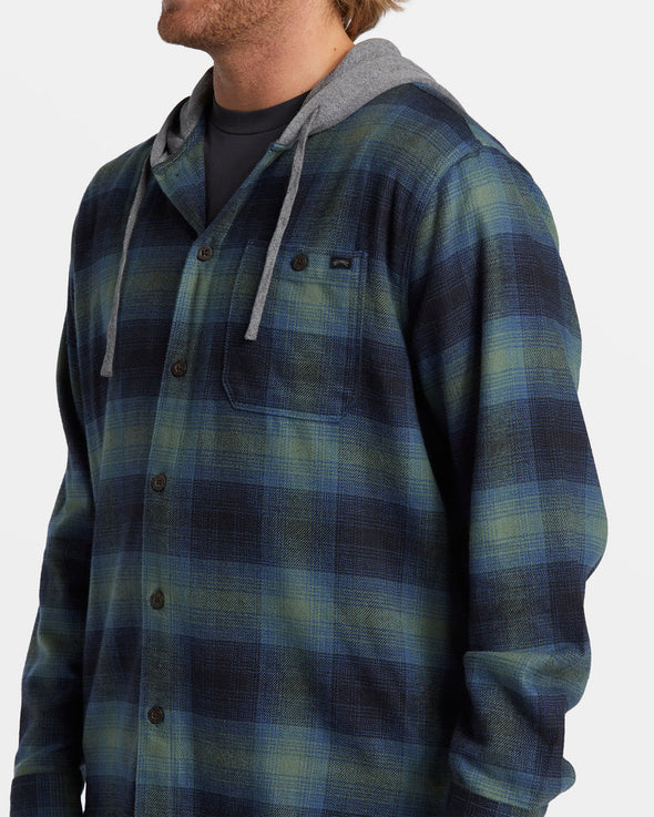 Baja Hooded Long Sleeve Flannel Shirt