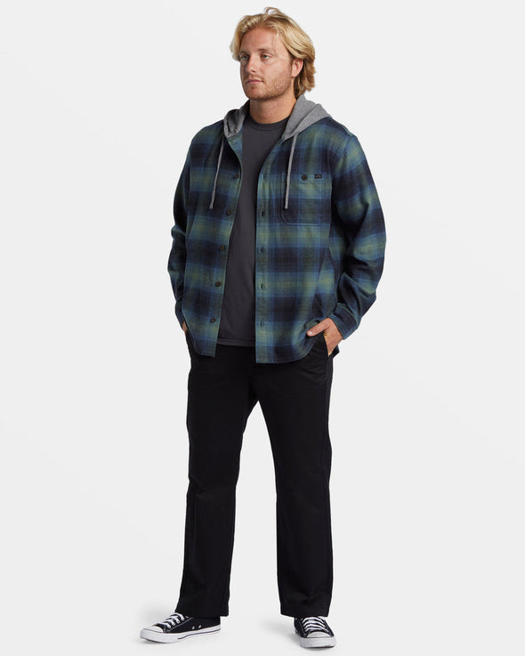 Baja Hooded Long Sleeve Flannel Shirt