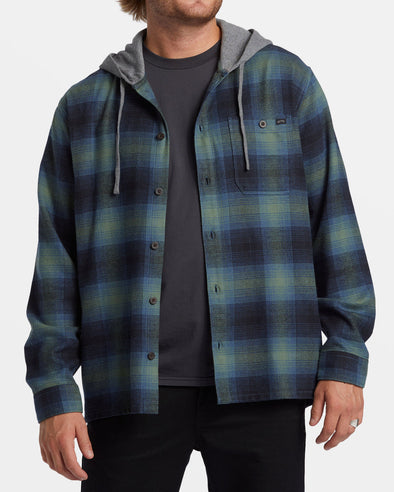 Baja Hooded Long Sleeve Flannel Shirt