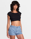 Delilah Off The Shoulder Crop Top