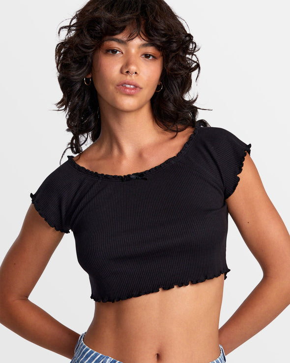 Delilah Off The Shoulder Crop Top