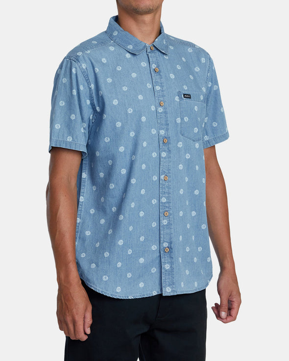 Frame Chambray Short Sleeve Shirt