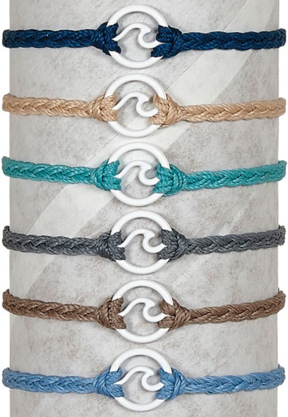 Mini Wave White Braided Bracelet