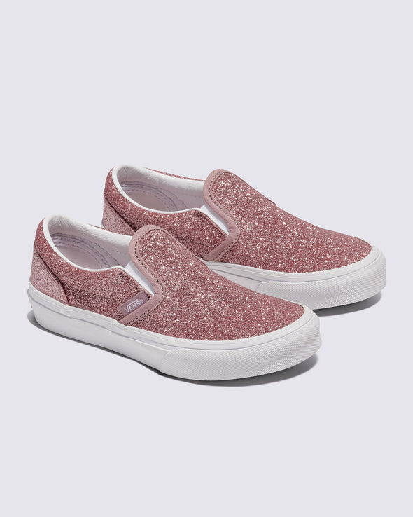 Kids Classic Slip-On Glitter Rose Gold Pink