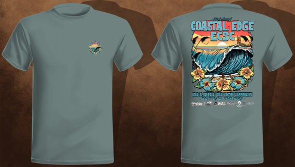Coastal Edge East Coast Surfing Championship 2025 Tee Featuring Artist Aaron Fulcher