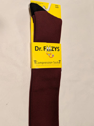 Burgundy Compression Socks