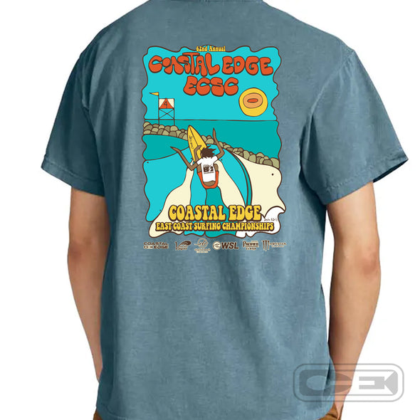 Coastal Edge East Coast Surfing Championship 2024 Featuring Artist Andy Davis Short Sleeve T-Shirt