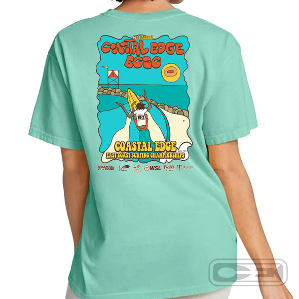 Coastal Edge East Coast Surfing Championship 2024 Featuring Artist Andy Davis Short Sleeve T-Shirt