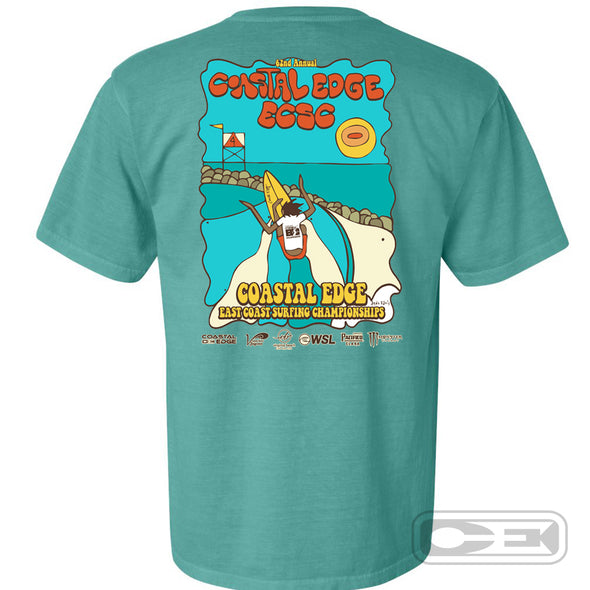 Coastal Edge East Coast Surfing Championship 2024 Featuring Artist Andy Davis Short Sleeve T-Shirt