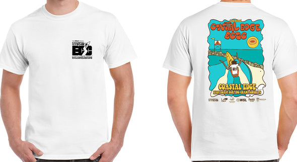 Coastal Edge East Coast Surfing Championship 2024 Featuring Artist Andy Davis Short Sleeve T-Shirt