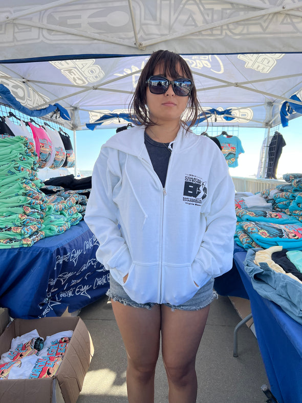 Coastal Edge East Coast Surfing Championship 2025 Zip Hoodie Featuring Artist Aaron Fulcher