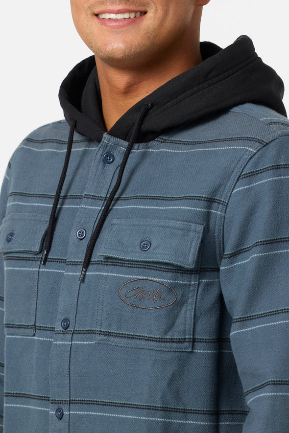 Archer Hooded Flannel Standard Fit Long Sleeve Shirt