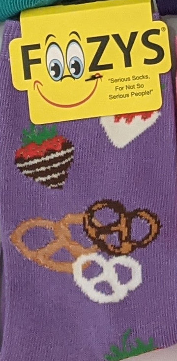 Chocolate Covered Strawberries & Pretzels Socks