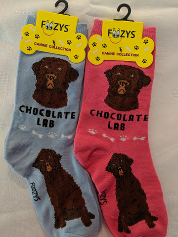 Chocolate Labrador Socks