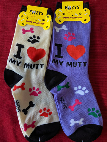 I Love My Mutt Socks