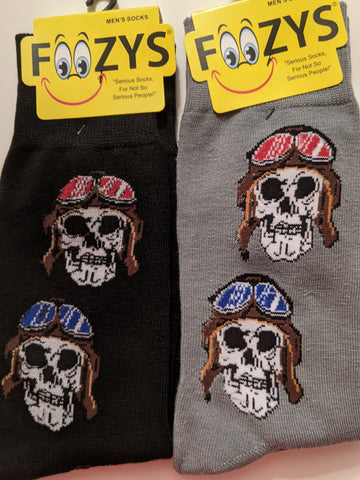 Aviator Skulls Socks