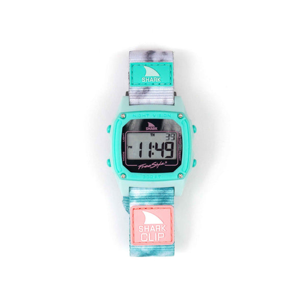 Tide Dye Aqua Cloud Shark Classic Clip Watch