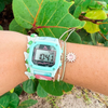 Tide Dye Aqua Cloud Shark Classic Clip Watch