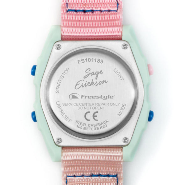 Blue Sage Pink Shark Classic Clip Watch
