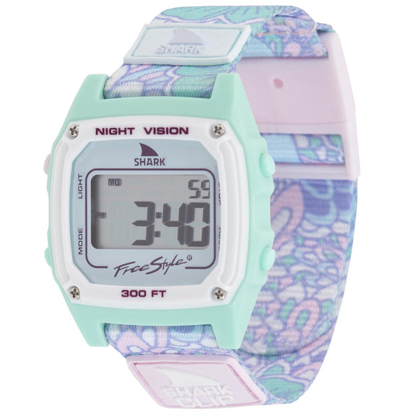 Mint Paisley Shark Classic Clip Watch