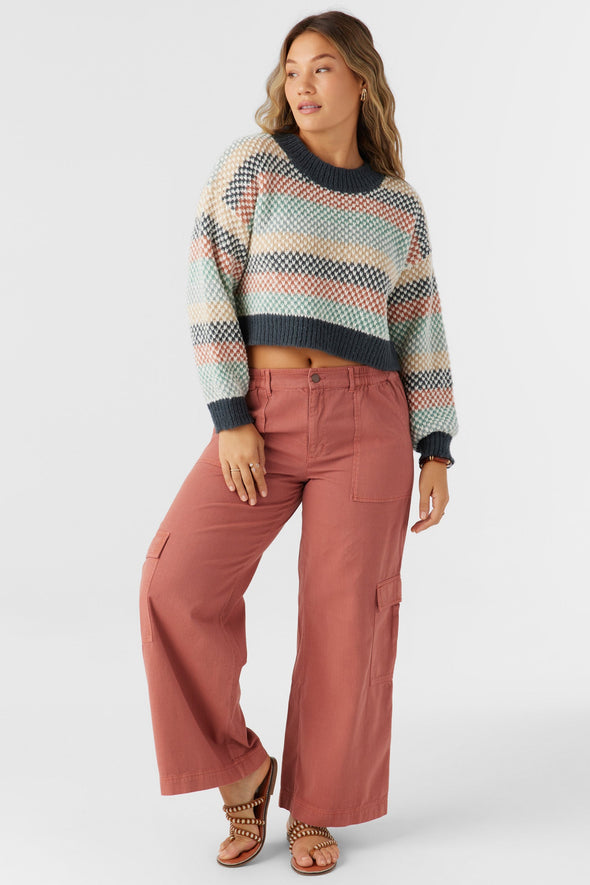 Billie Cropped Striped Sweater